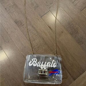 Buffalo Bills clear crossbody stadium bag